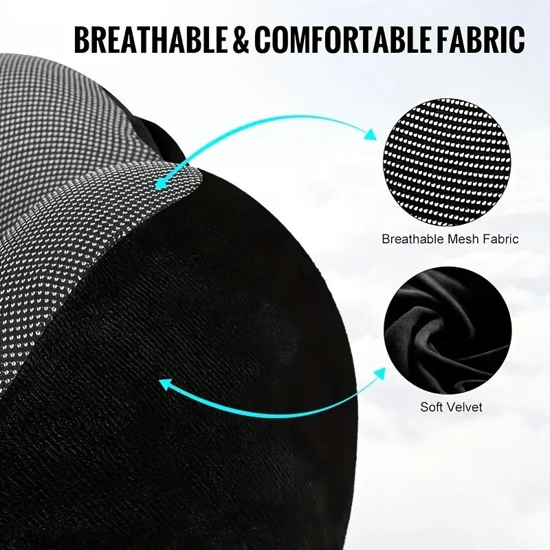 Memory Foam Hooded U-Shaped Travel Pillow